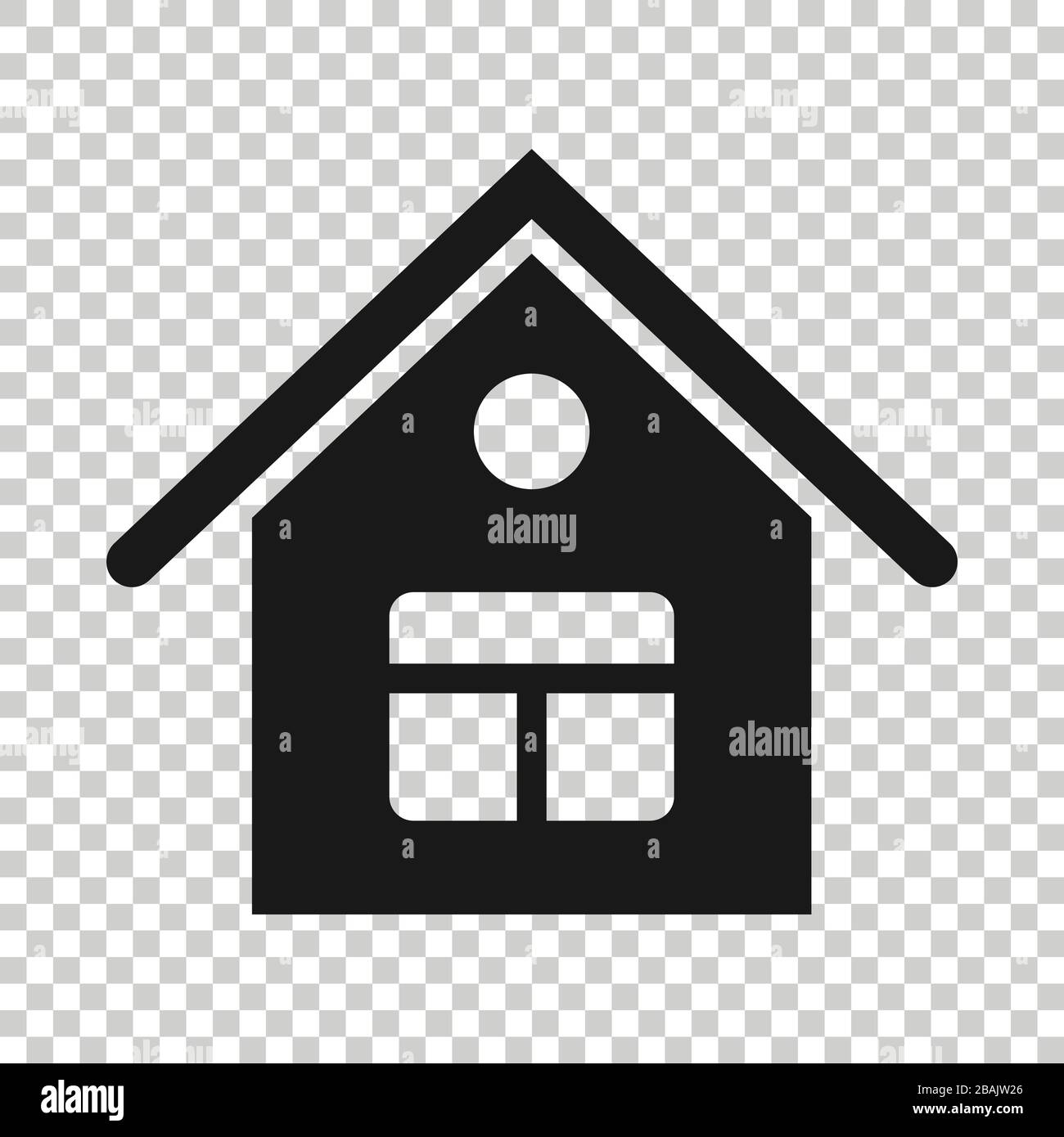 Building icon in flat style. Home vector illustration on white isolated ...