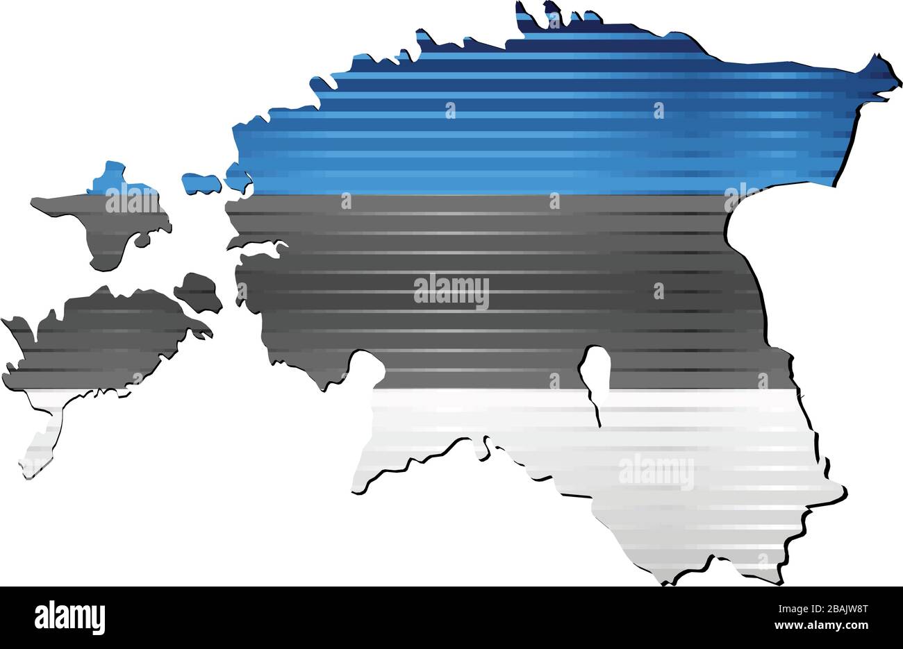 Shiny Grunge map of the Estonia - Illustration, Three Dimensional Map ...
