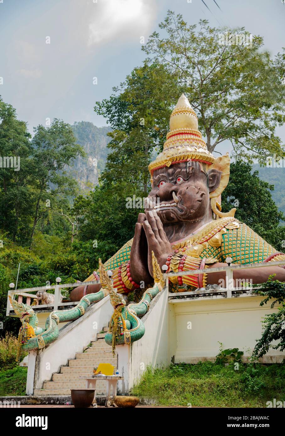 Rahu, the black giant king statue for blessing Stock Photo Alamy