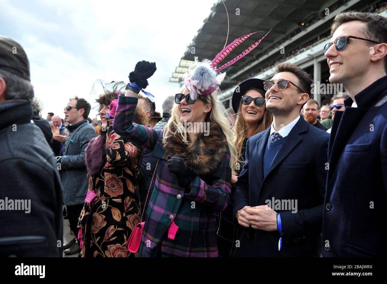 Crowds gather at Cheltenham Racecourse for the 2020 Festival of racing ...