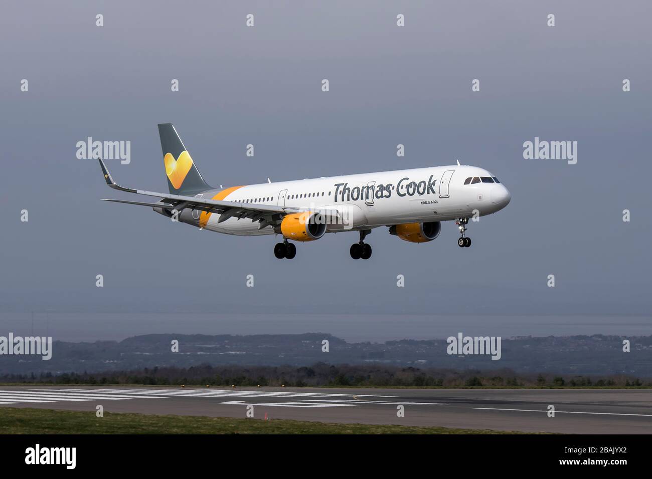 G-TCDH Airbus A321 of Thomas Cook Airlines at Bristol International Airport, UK (EGGD/BRS) on 23rd March 2019 Stock Photo