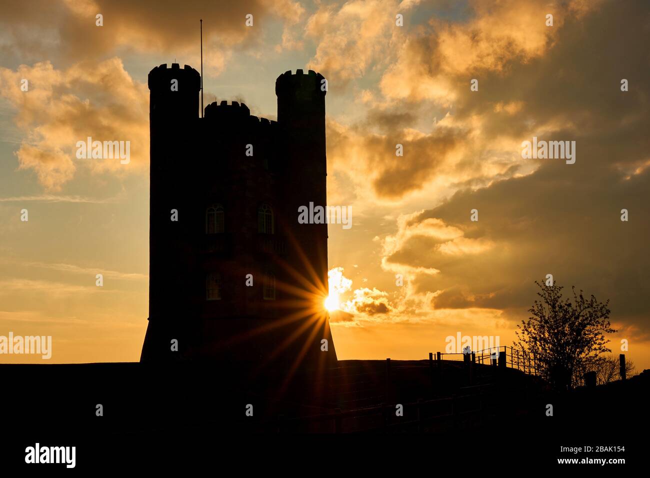 Broadway Tower Worcestershire Cotswolds England Stock Photo