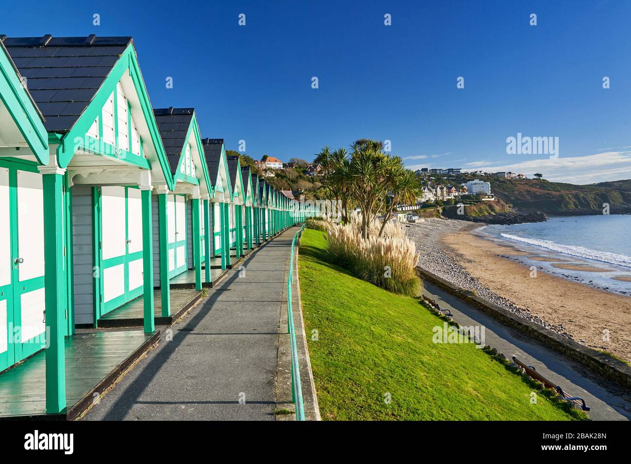 Langland Bay near Swansea Gower South Wales Stock Photo