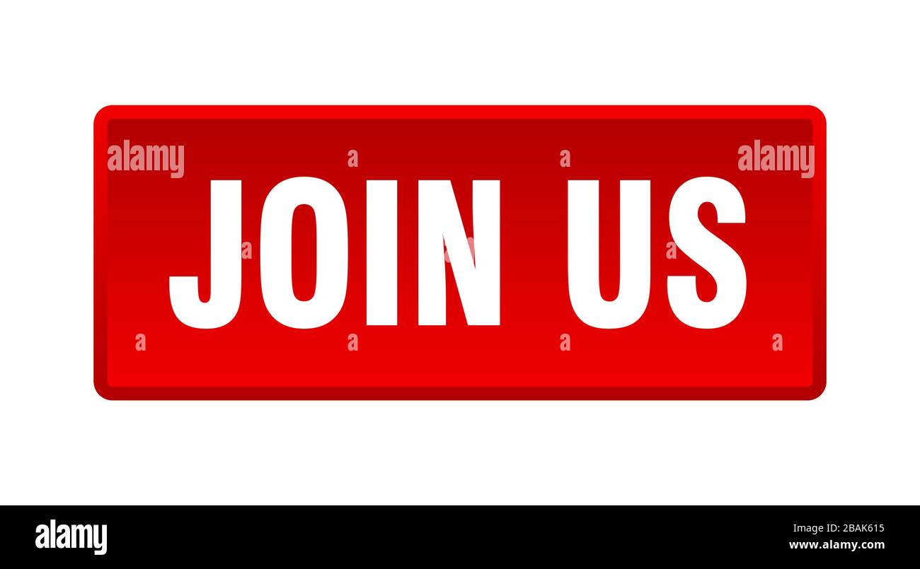 join us button. join us square red push button Stock Vector Image & Art ...