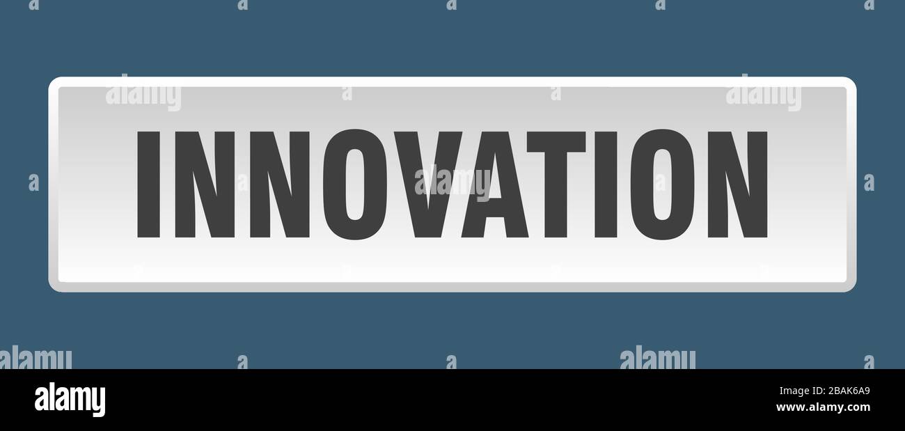 innovation button. innovation square white push button Stock Vector ...