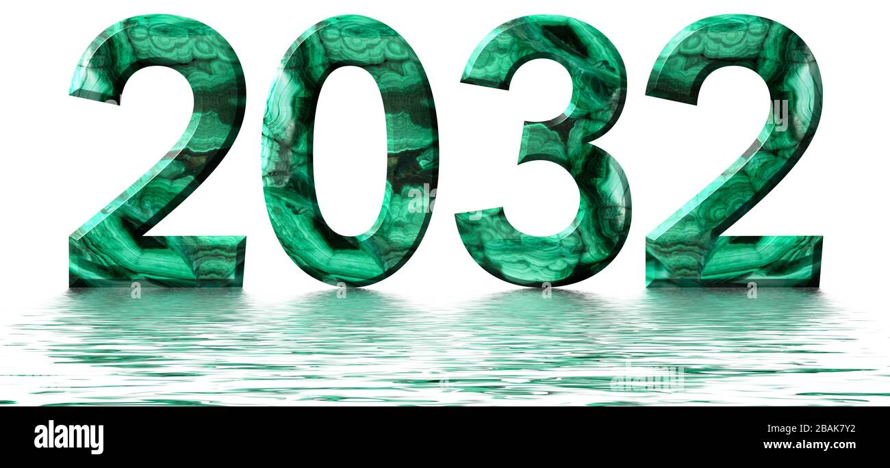 3D Number Year 2032 joyful hopeful colors and white background Stock Photo  - Alamy