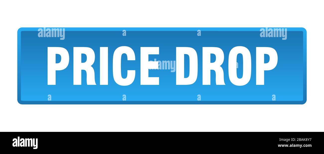 Price Button Design price drop button. price drop square blue push button Stock Vector ...