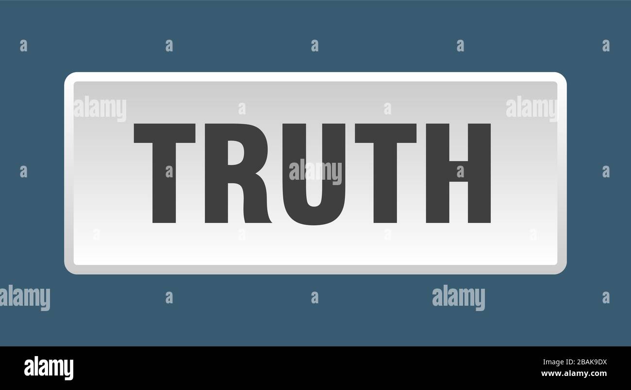 truth button. truth square white push button Stock Vector Image & Art ...