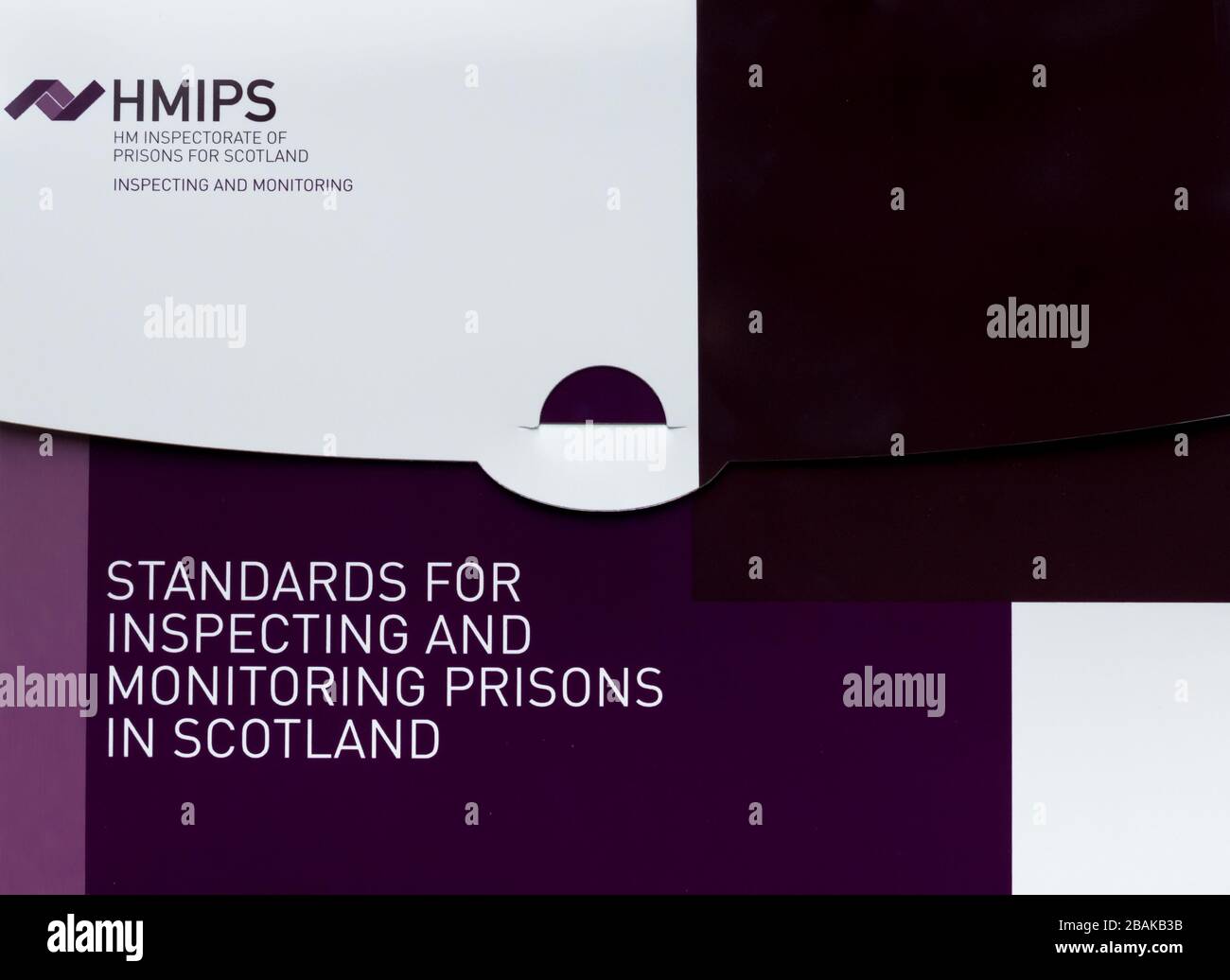 Standards for Inspecting and Monitoring Prisons in Scotland; guidance information for HMIPS & prison monitors, UK Stock Photo