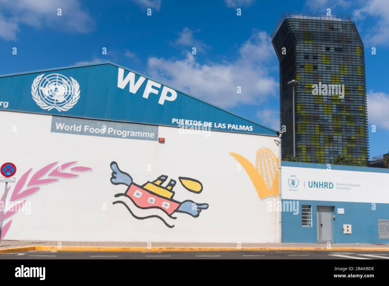 The United Nations World Food Programme (WFP) logistics base in Las Palmas  de Gran Canaria Stock Photo - Alamy