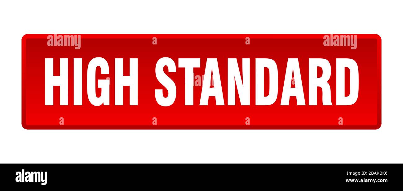 High Button high standard button. high standard square red push button Stock Vector ...