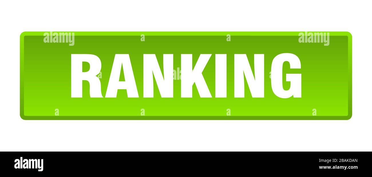 ranking button. ranking square green push button Stock Vector Image ...