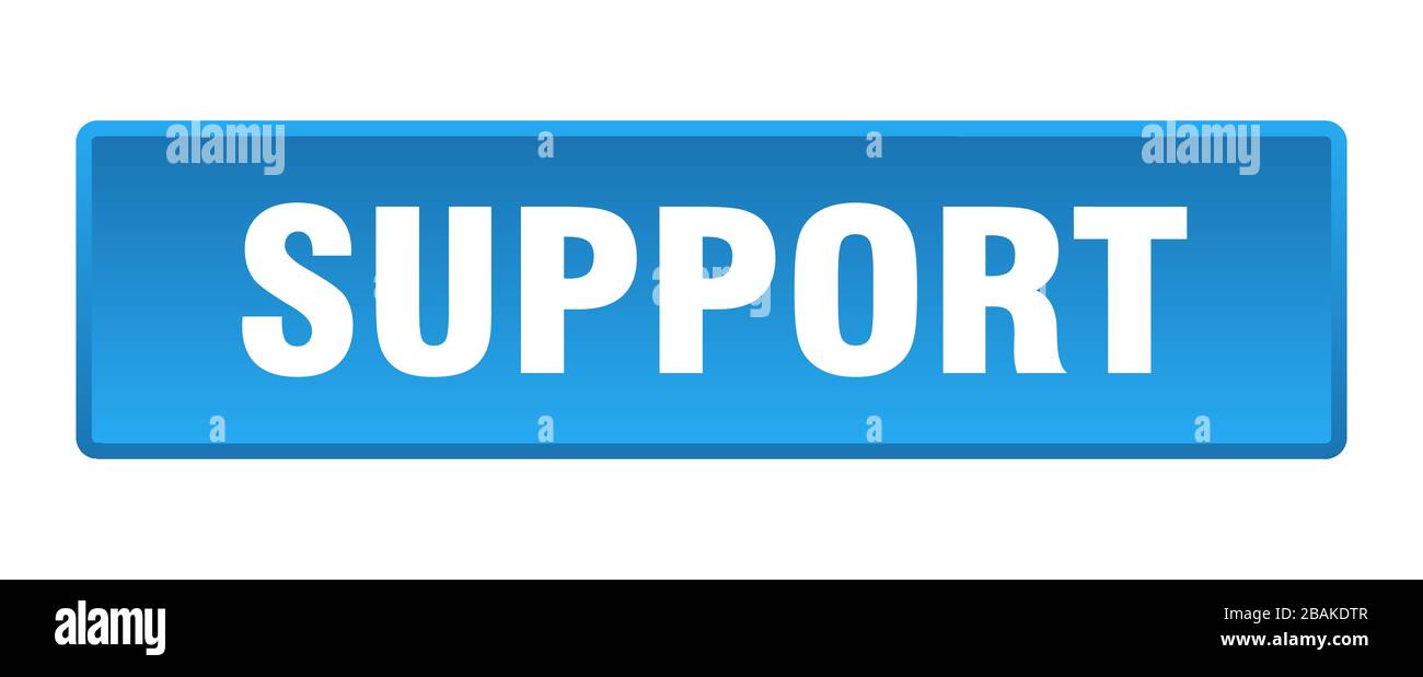 support button. support square blue push button Stock Vector Image ...