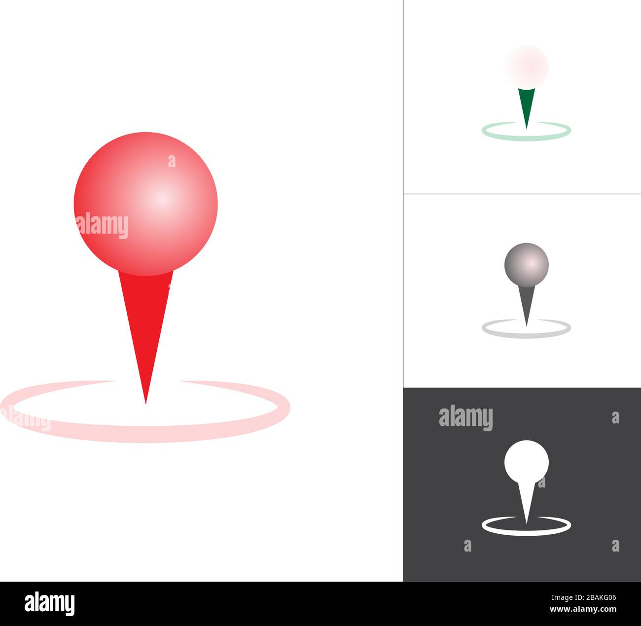 GPS Map Pointer Isolated Vector Illustration Icon. Map Pin Concept Symbol on White Background Stock Vector