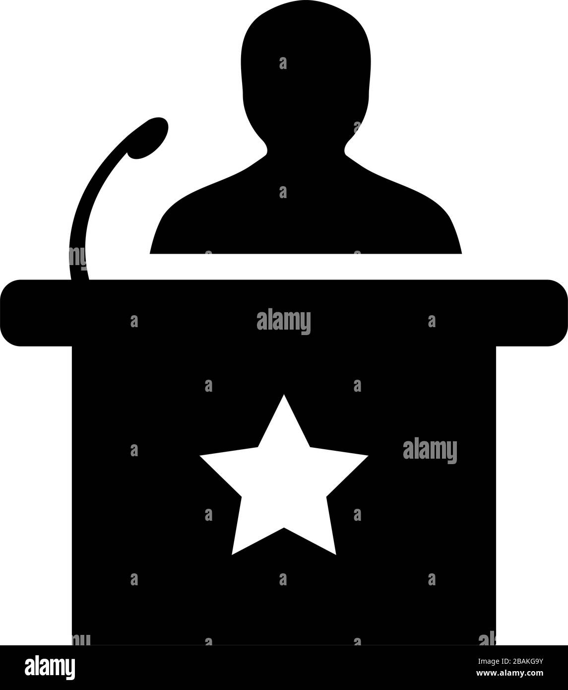 Speaker Icon In Flat Style Vector Icon For Apps And Websites. Black Icon. Vector Illustration. Stock Vector