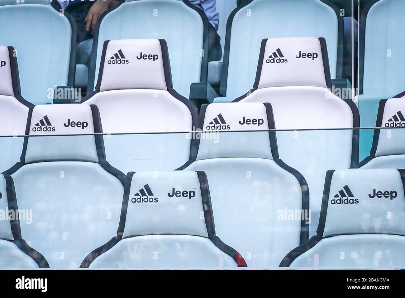 Juventus bench during soccer season 2019/20 symbolic images - Photo credit Fabrizio Carabelli /LM/ Stock Photo