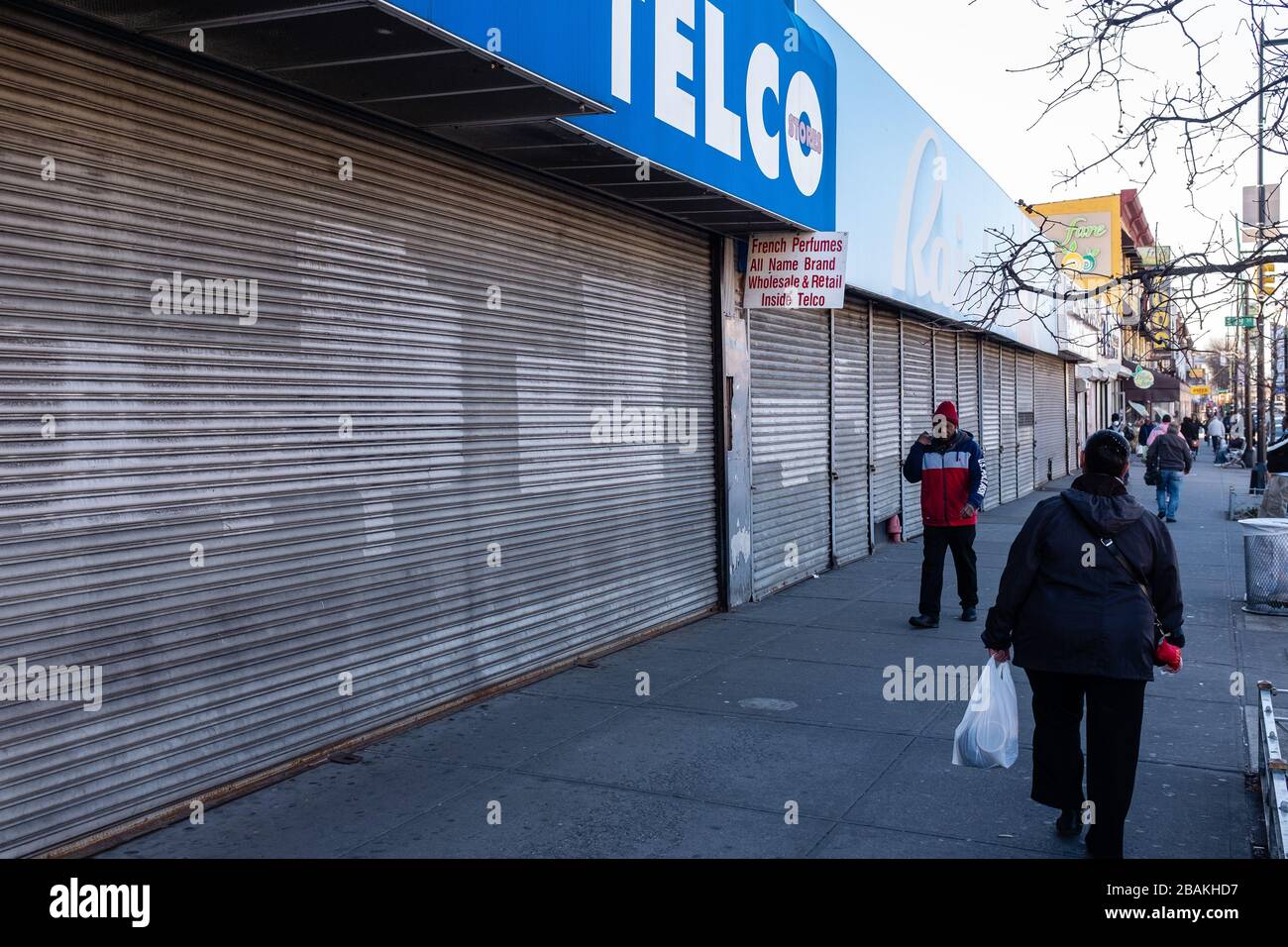 Brooklyn, NY 27 March 2020. Restrictions on the public during the