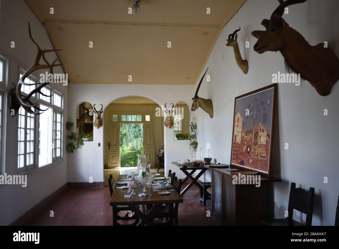 House, dining room, decoration, 2014, Cuba Stock Photo