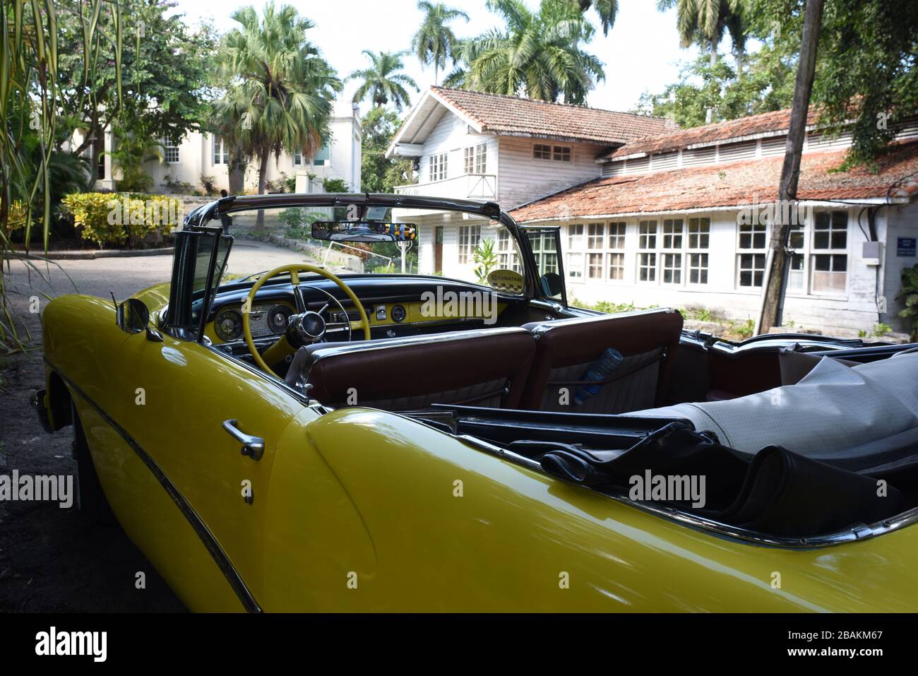 Details, car, old, 2014, Cuba Stock Photo
