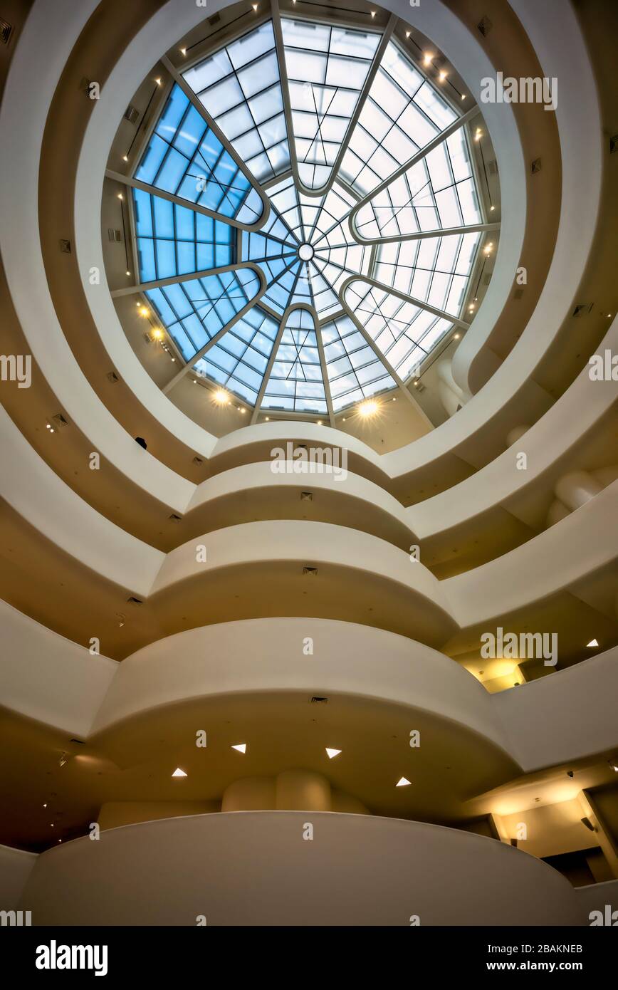 New York. Manhattan. Solomon Guggenheim Museum Stock Photo