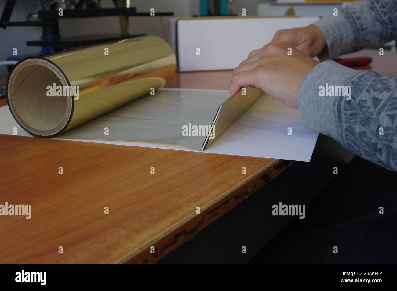 The many uses of golden premium glossy foil. Printed with professional