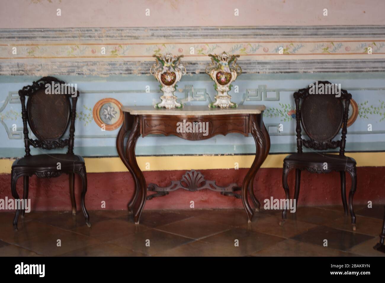 furniture, antique, house, 2014, Cuba Stock Photo