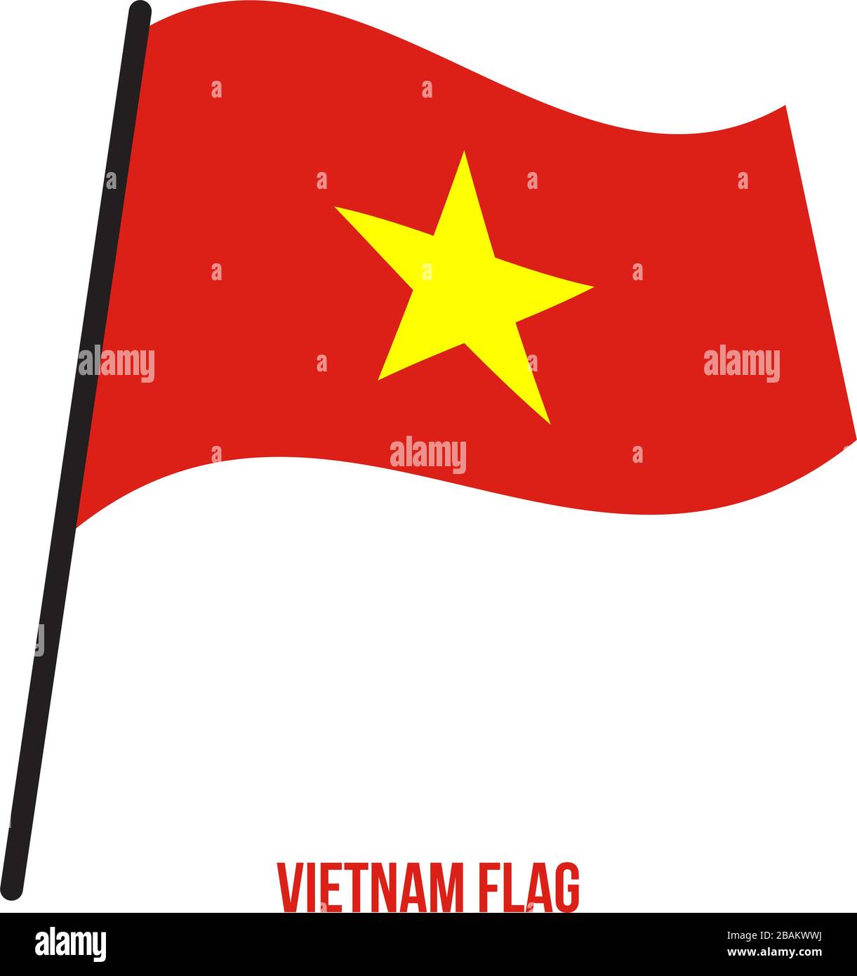 Vietnam Flag Waving Vector Illustration On White Background Vietnam 