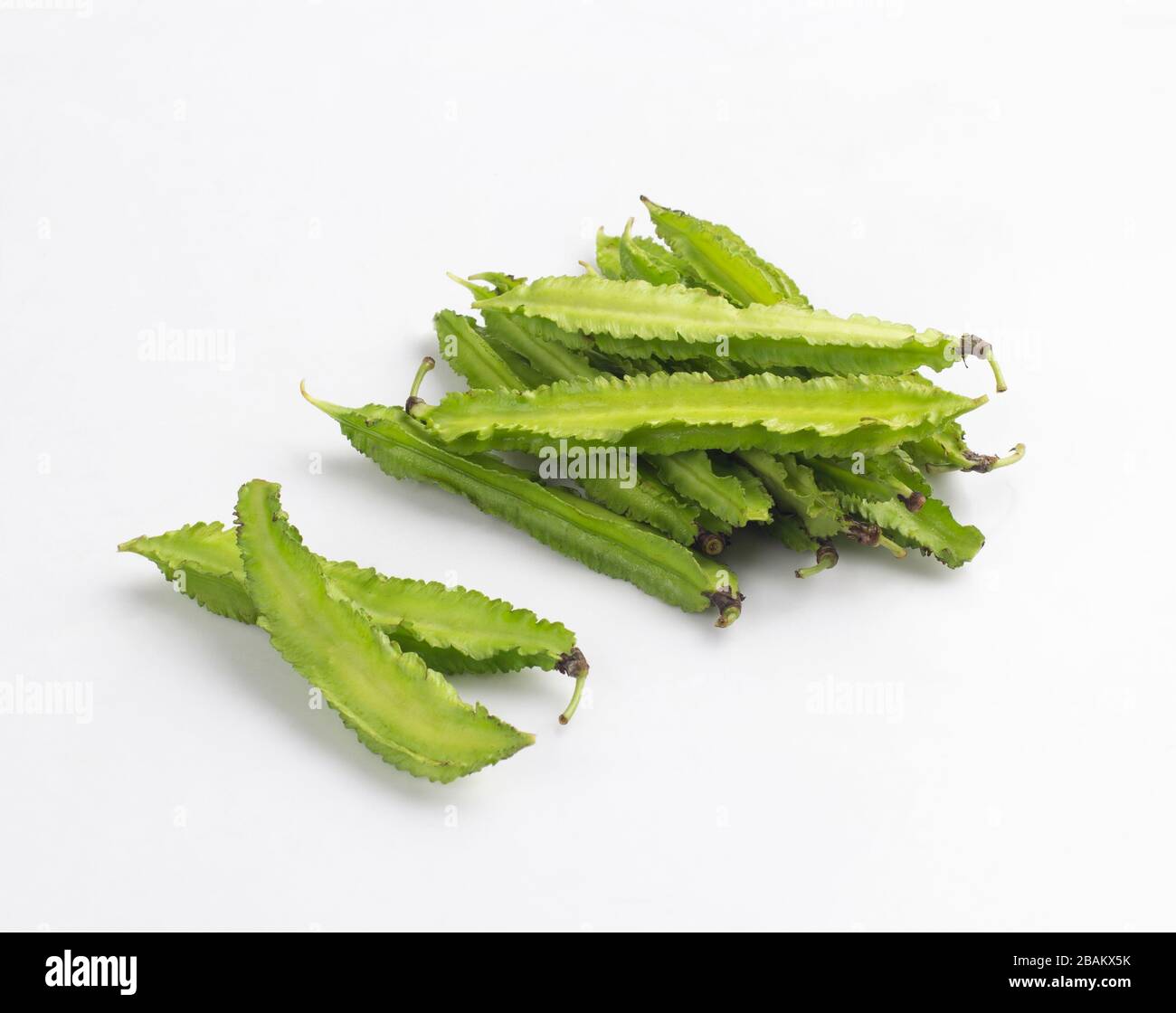 bunch of winged bean, the tropical vegetable isolated on white background Stock Photo