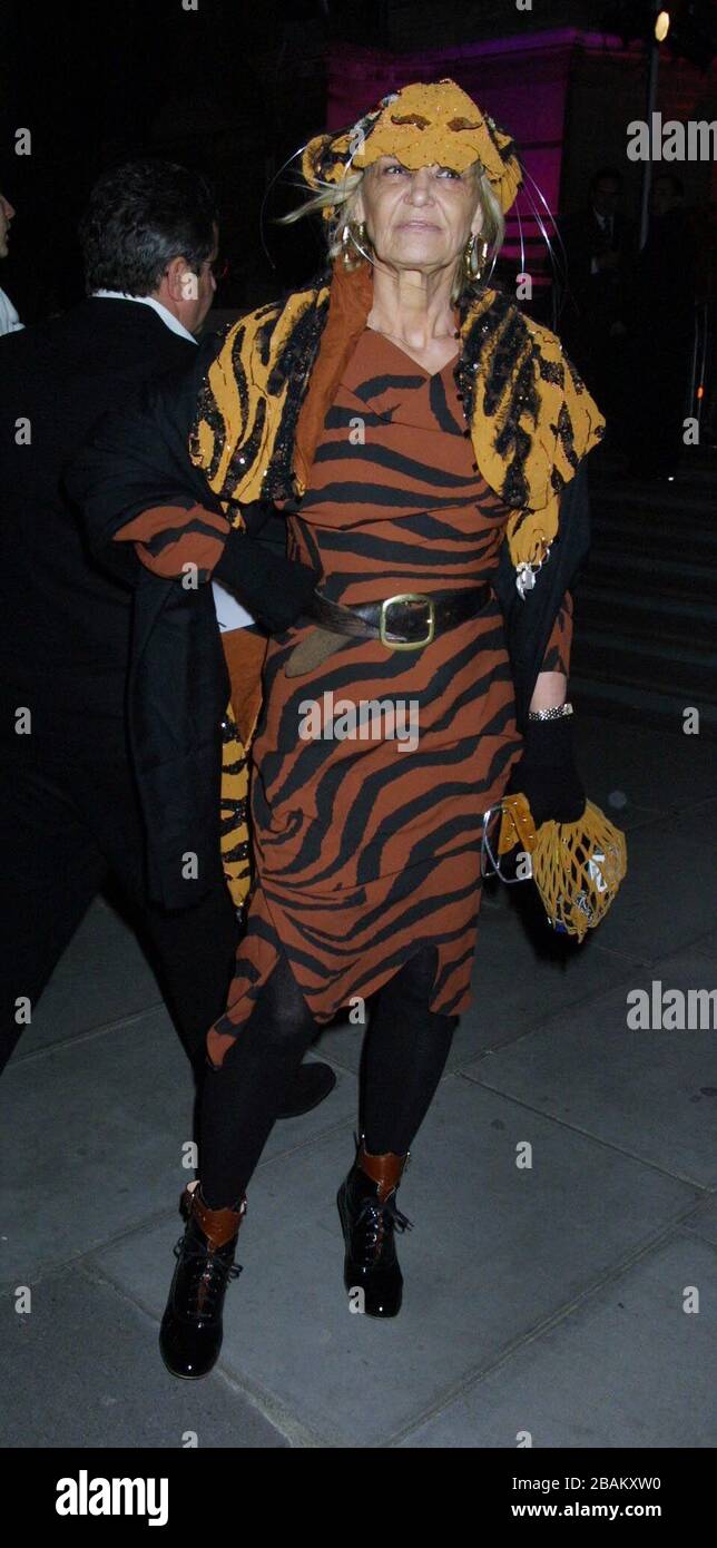 Anita Pallenberg at the vivienne westwood opening at  v and a  museum-departur Stock Photo