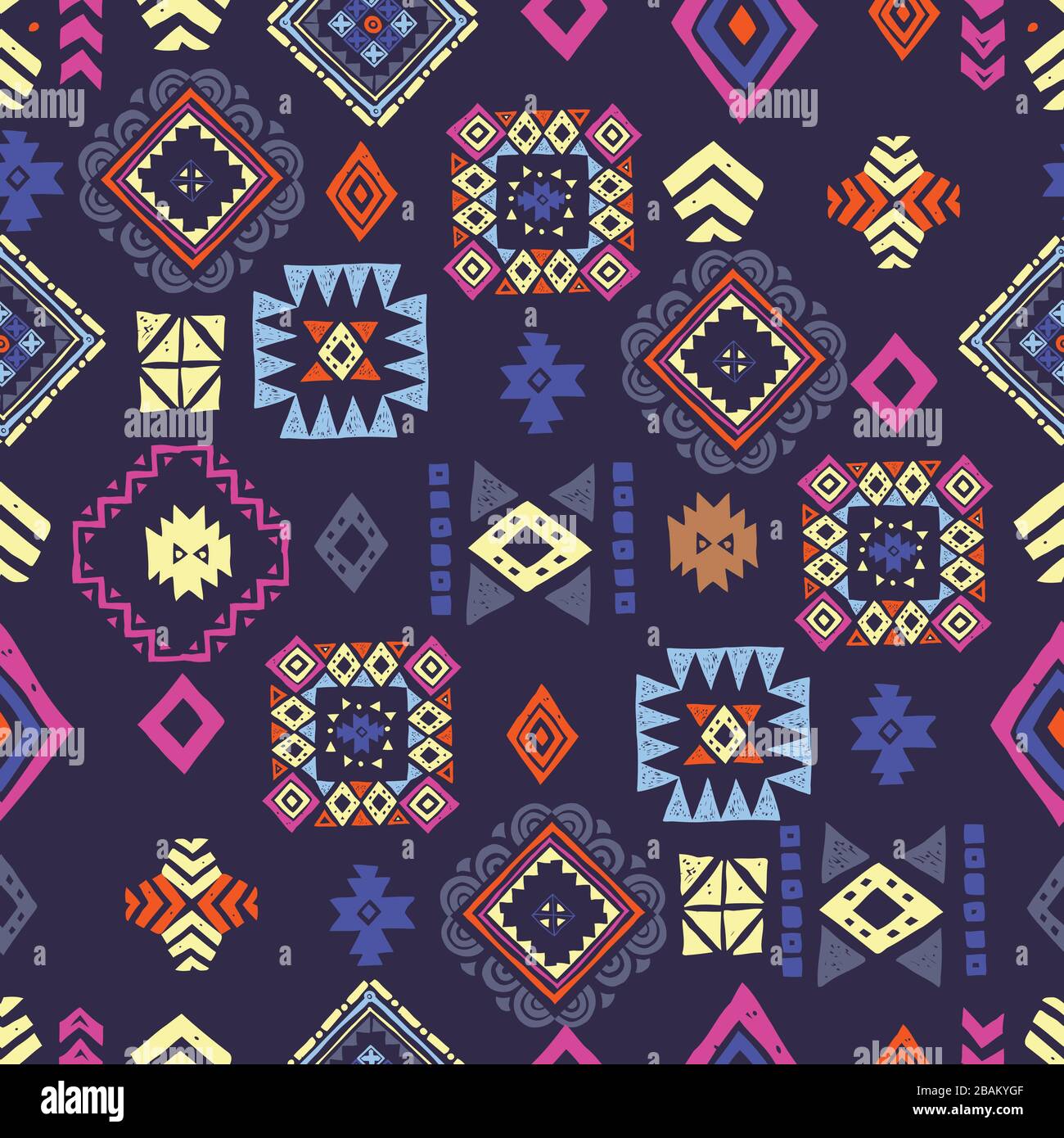 Seamless Ethnic pattern. Tribal vector abstract background Stock Vector ...