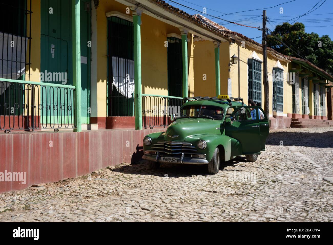 People, car, architecture, houses, 2014, Cuba Stock Photo