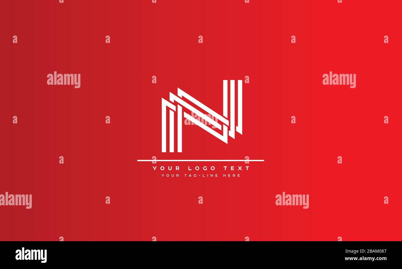 Abstract Letter N, NN logo Design Stock Vector