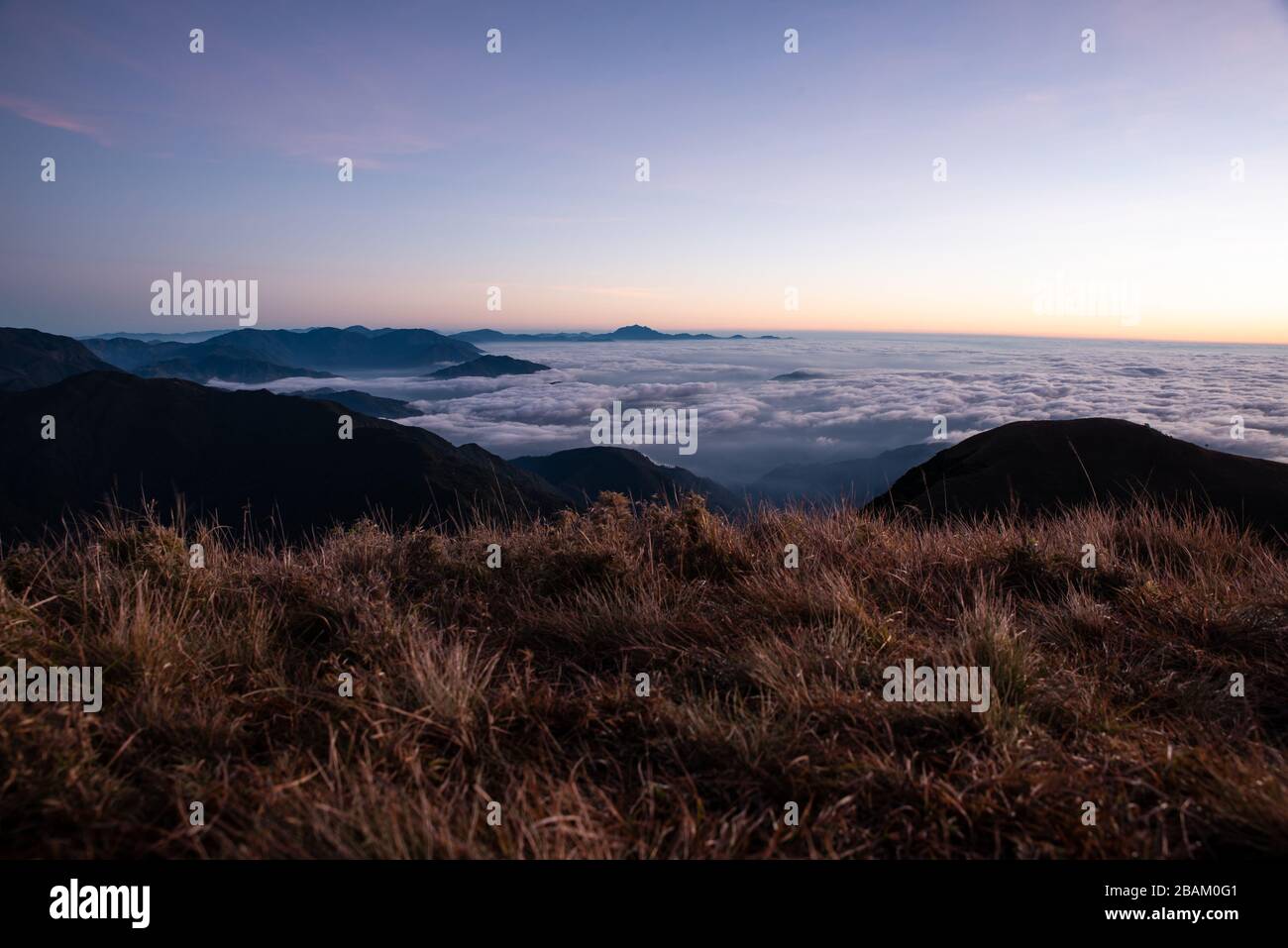 Scenic View Of The Sea Of Clouds At The Summit Of Mount Pulag National Park Benguet Philippines Stock Photo Alamy