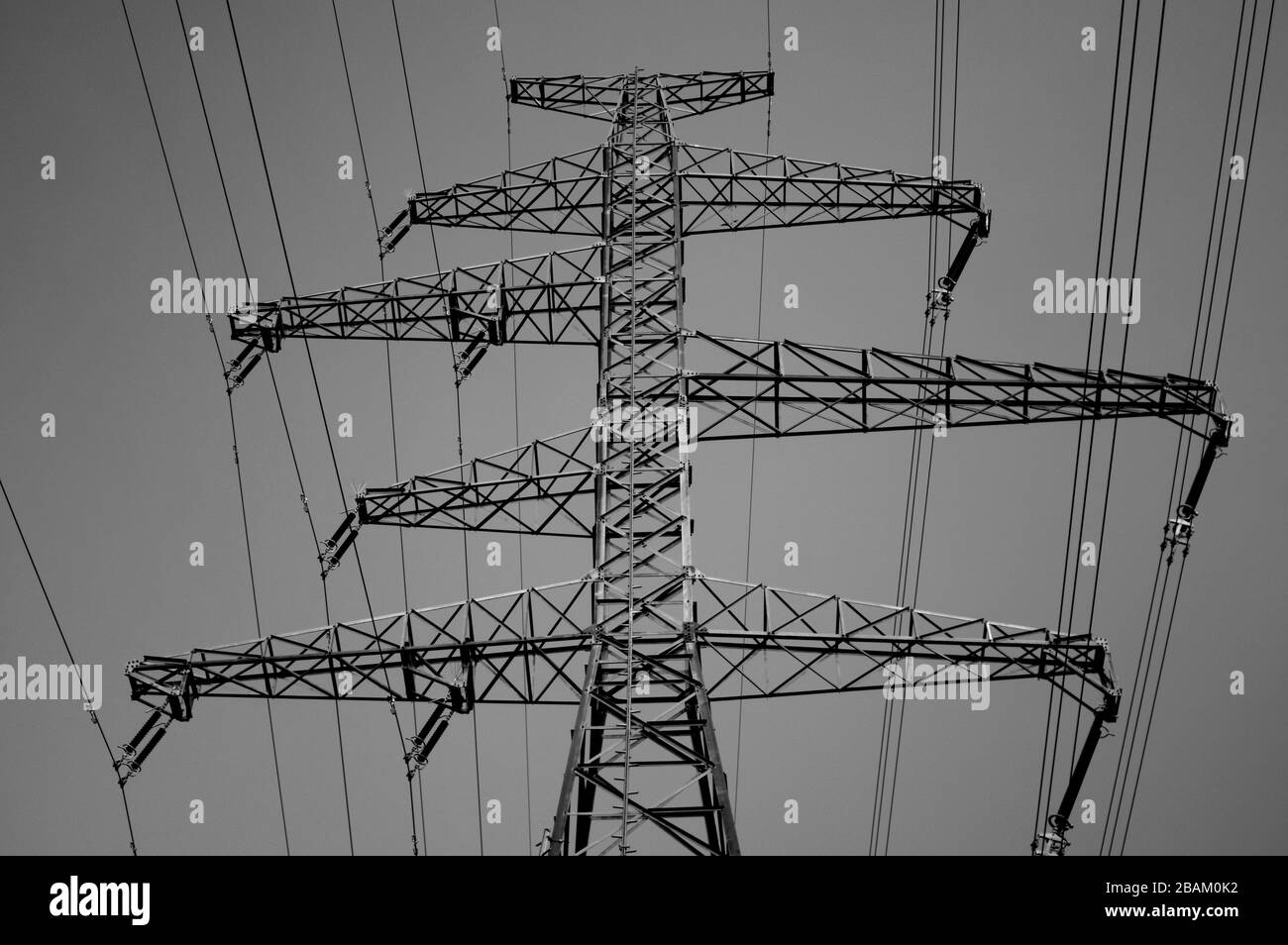 Highvoltage power transmission tower. Power line Stock Photo Alamy