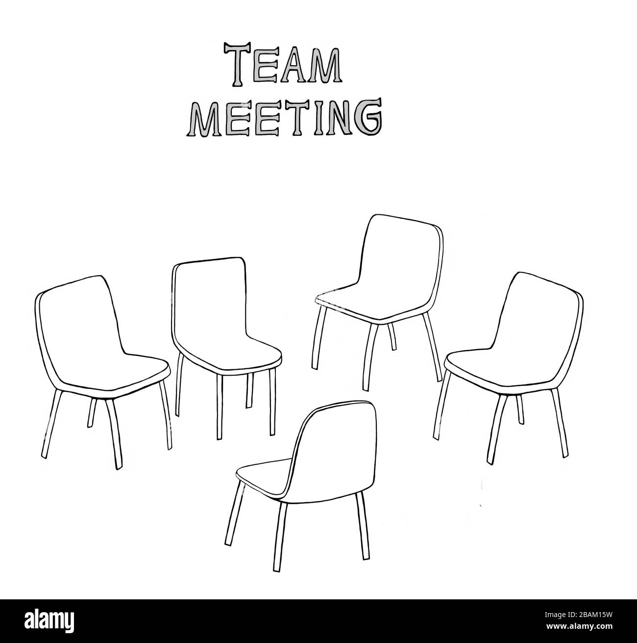 A meeting has no one attending. Stock Photo