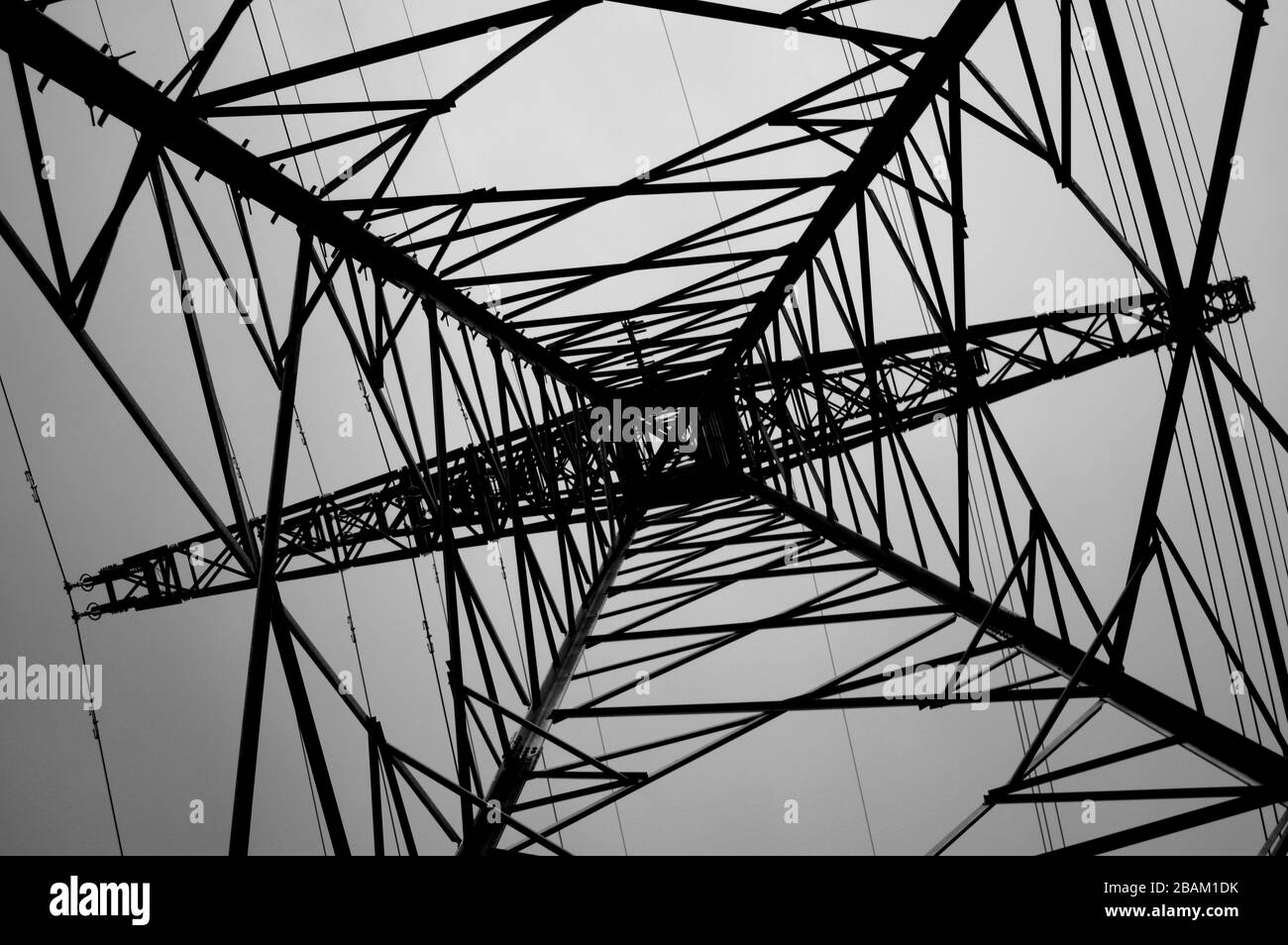 Highvoltage power transmission tower. Power line Stock Photo Alamy