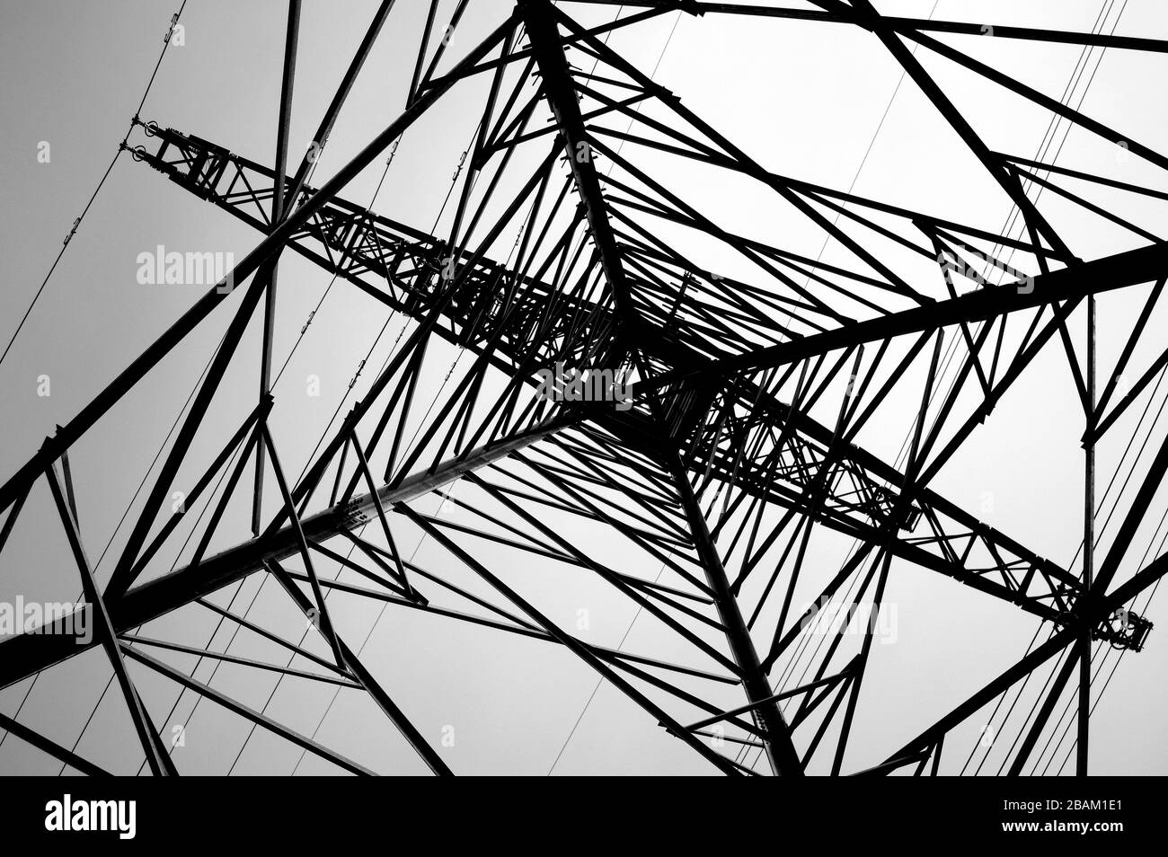 Highvoltage power transmission tower. Power line Stock Photo Alamy