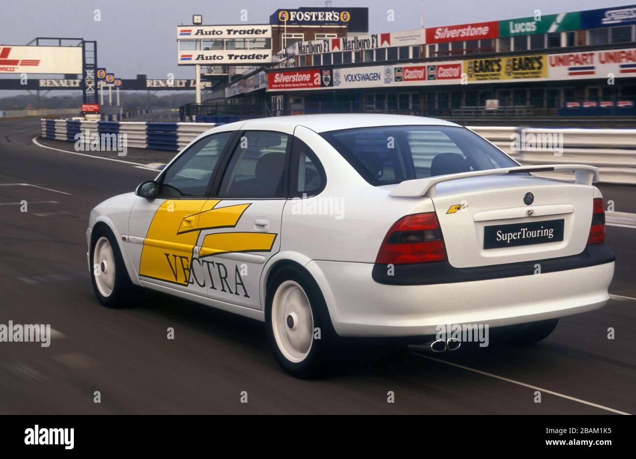 1996 Vauxhall Vectra Super Touring Special edition driving on the Silverstone Curcuit  Northants UK Stock Photo
