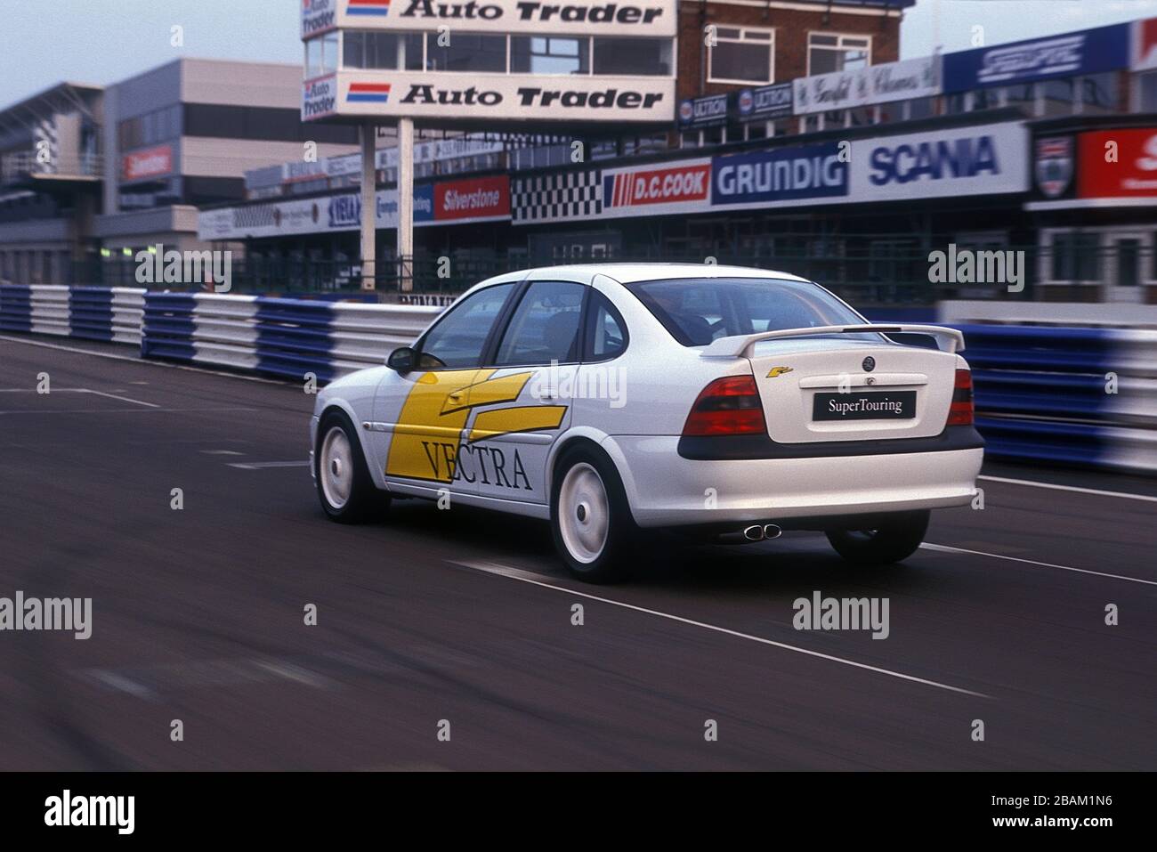 1996 Vauxhall Vectra Super Touring Special edition driving on the Silverstone Curcuit  Northants UK Stock Photo