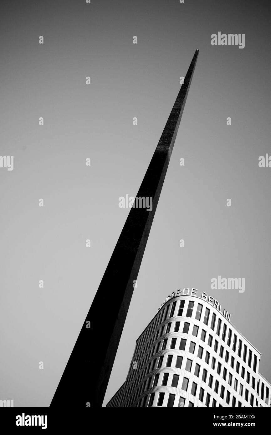 Black and white abstract architecture shot from Berlin, Germany, Summer 2009 Stock Photo