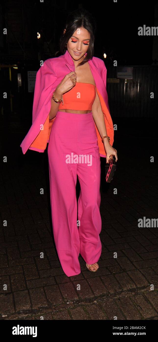 Michelle Keegan Departing The Global Awards At Eventim Apollo Hammersmith Stock Photo Alamy