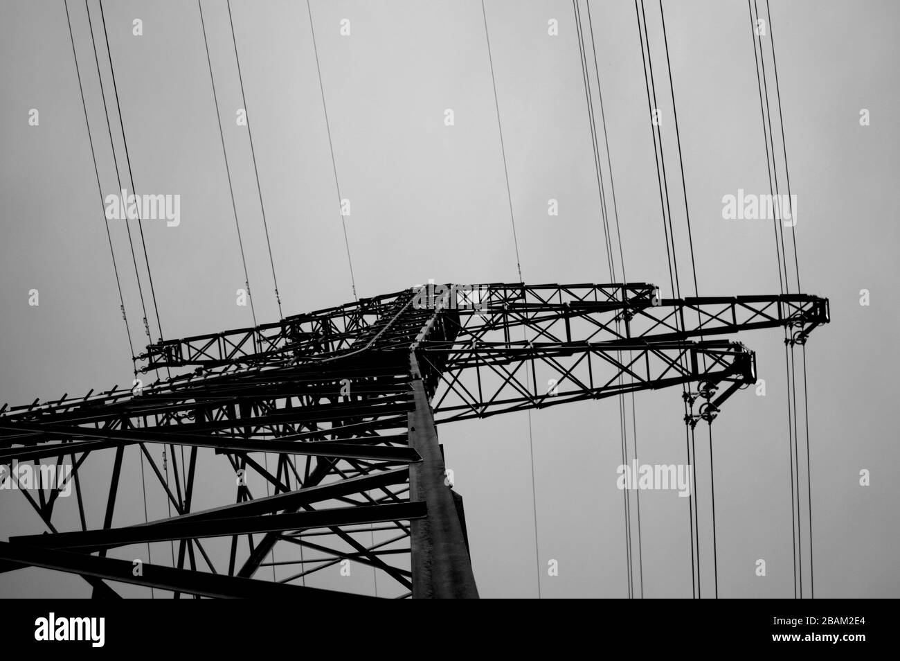 Highvoltage power transmission tower. Power line Stock Photo Alamy