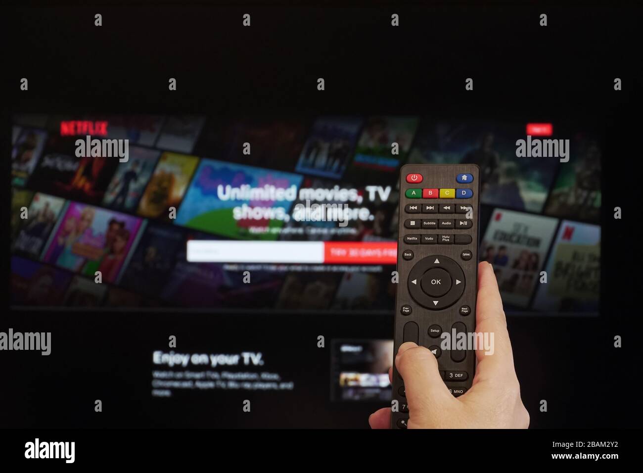 Netflix streaming Service VoD content provider concept