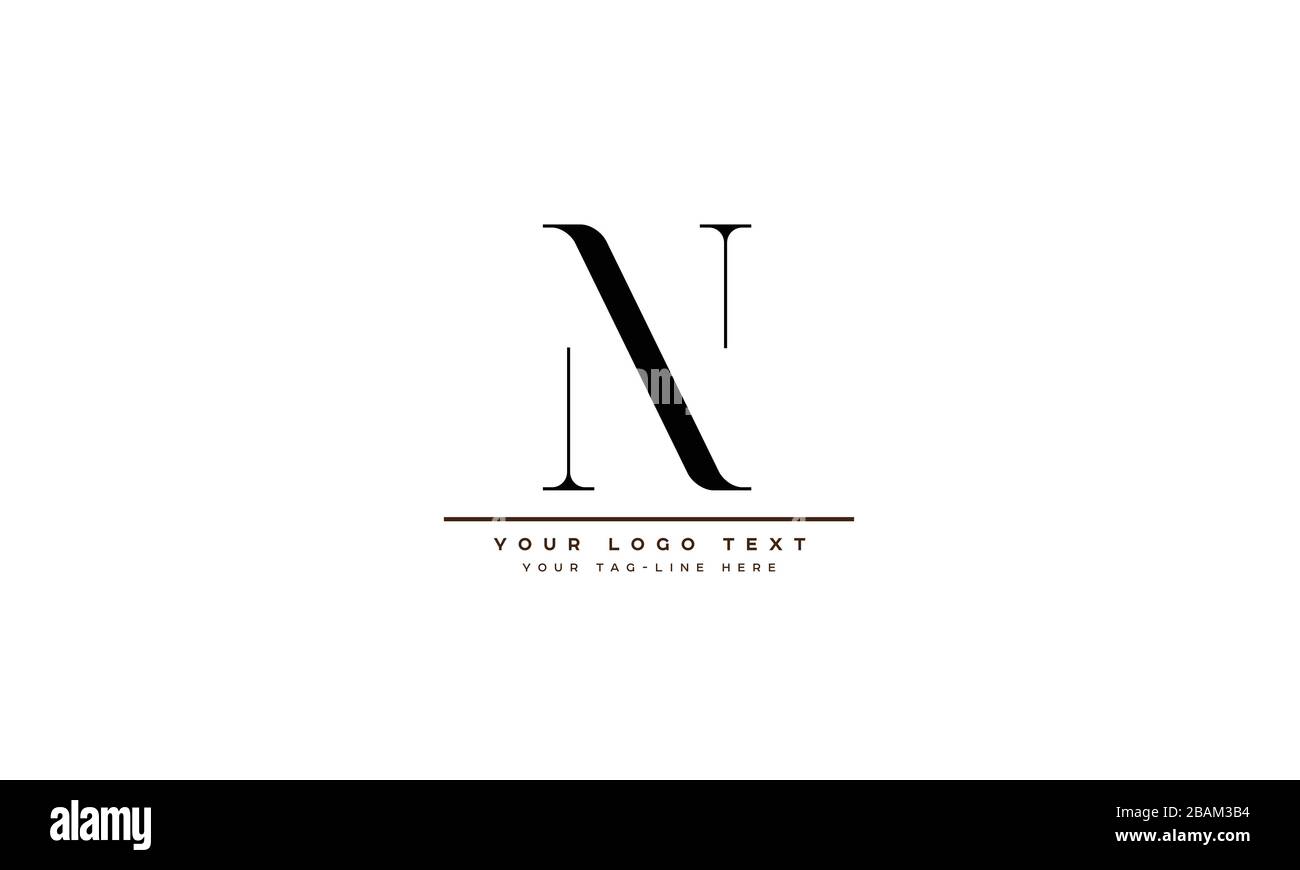 Abstract Letter N, NN logo Design Stock Vector