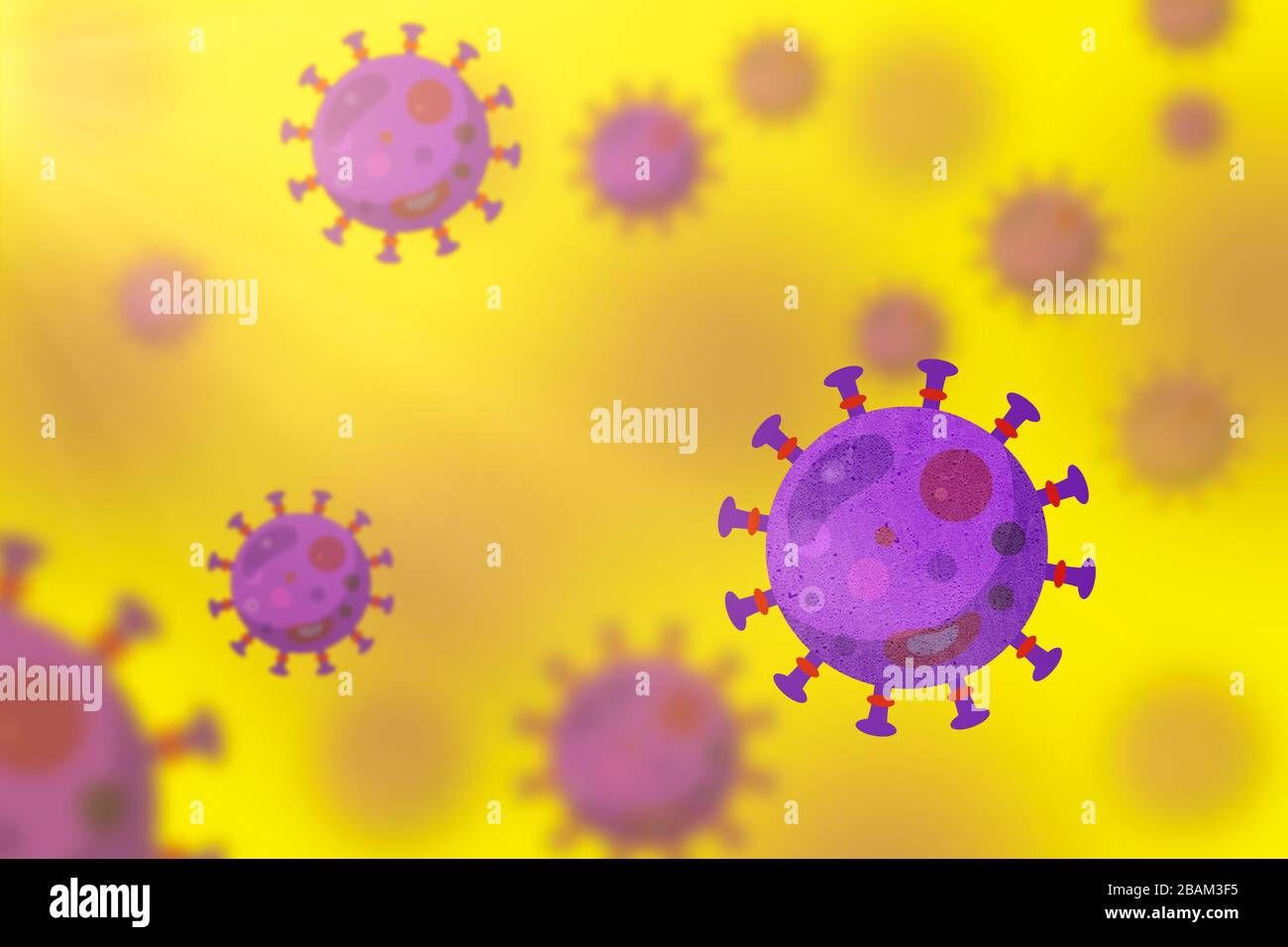 Virus or bacteria infection concept background. Coronavirus or COVID-19 concept Stock Photo
