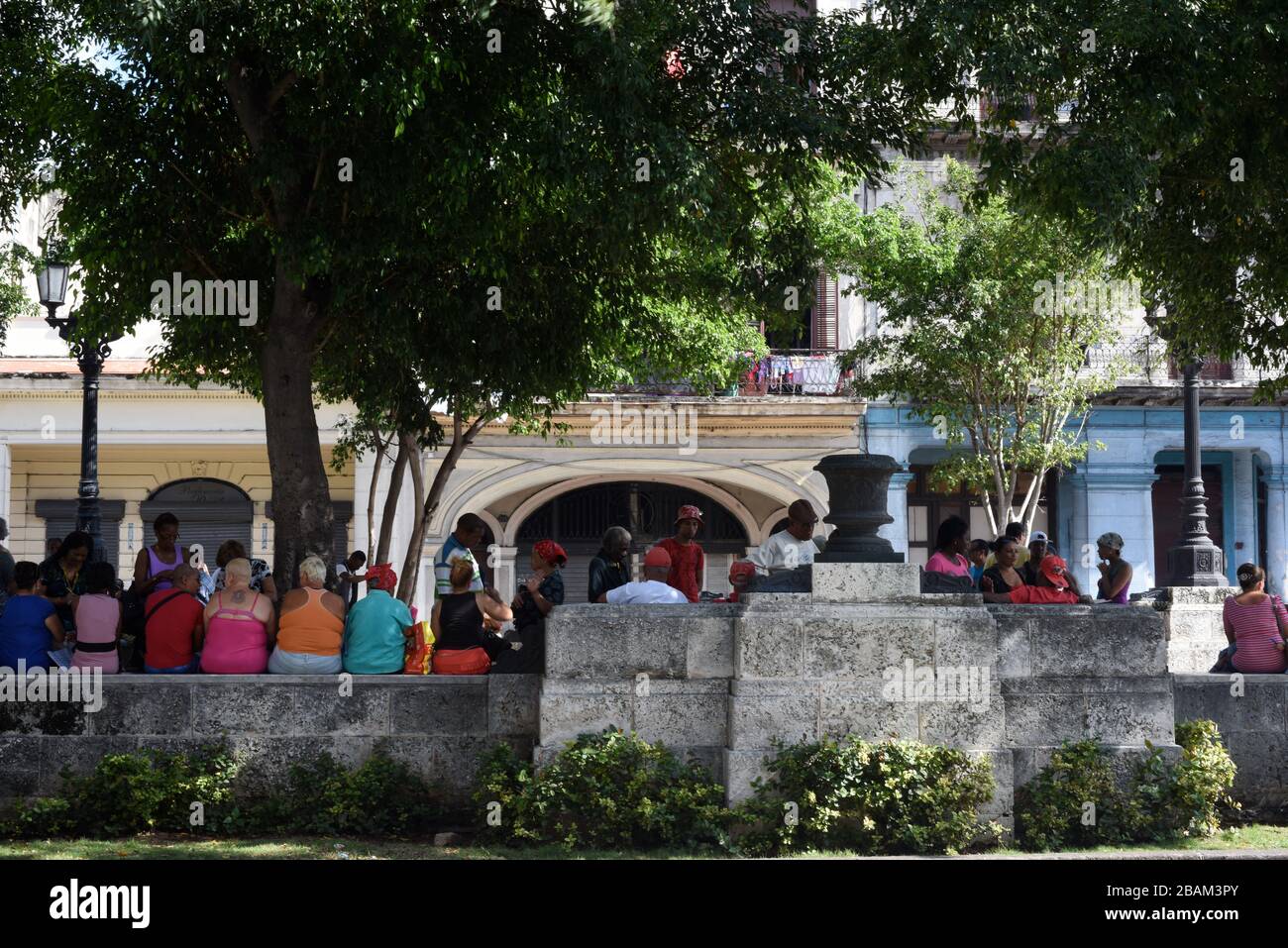 People, men, women, Street, 2014, Cuba Stock Photo