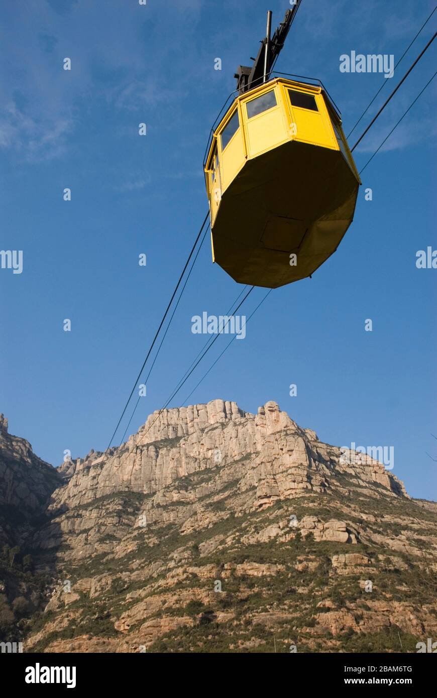 The Montserrat cable car, Montserrat Natural Park, Montserrat