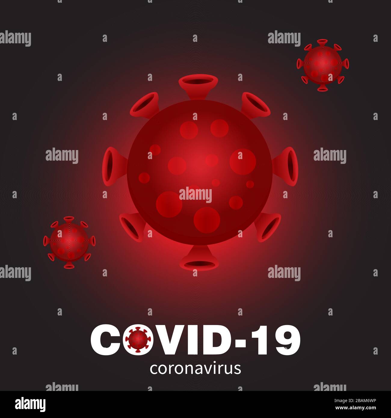 Illustration of COVID 19 - coronavirus - vector Stock Vector