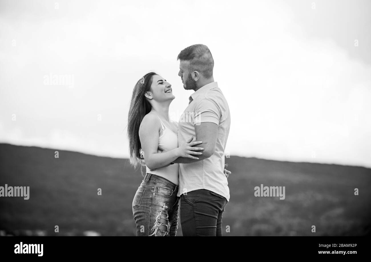 Woman Cuddle Man Black And White Stock Photos Images Alamy