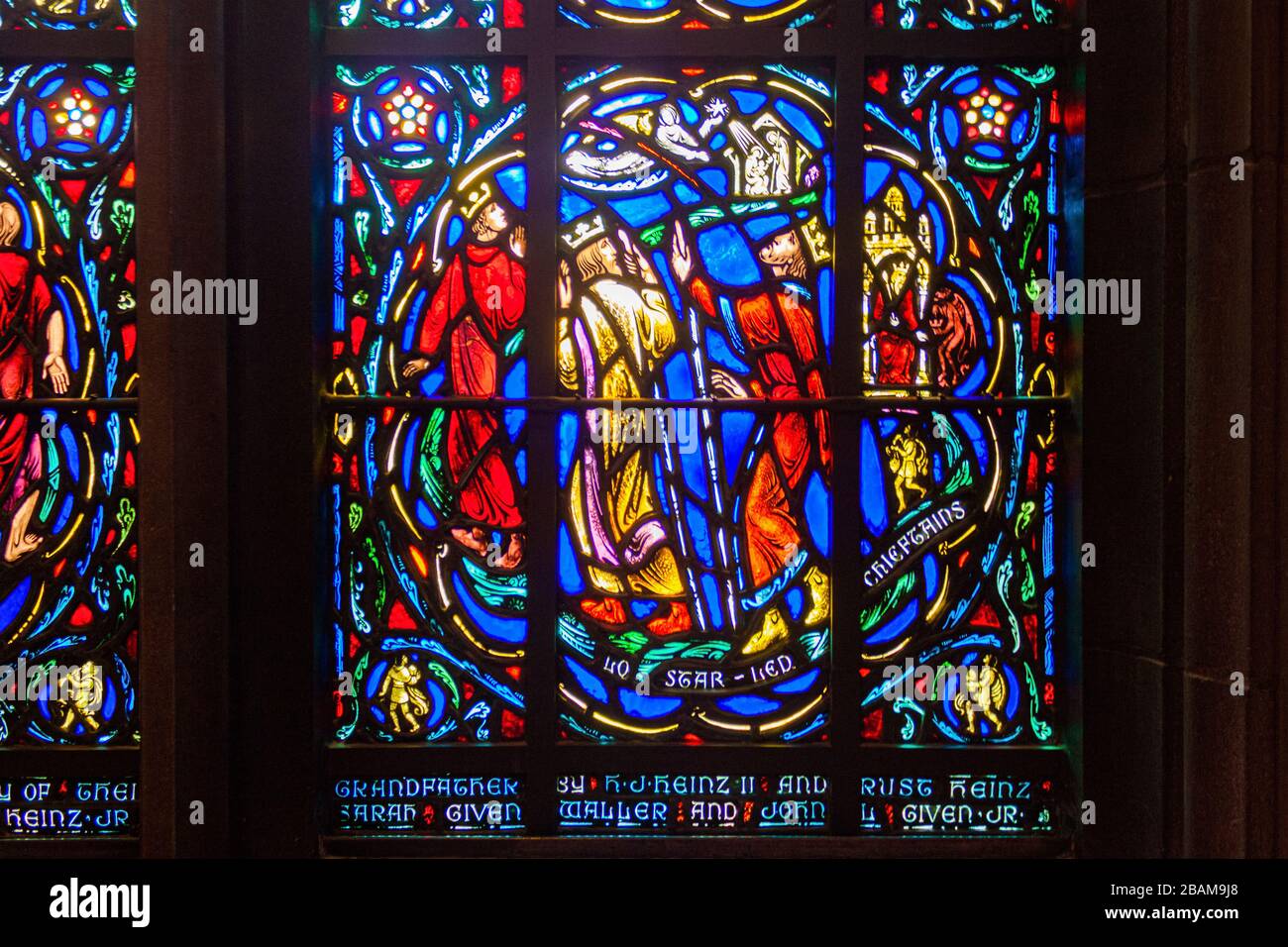 Stained Glass Heinz Chapel Stock Photo
